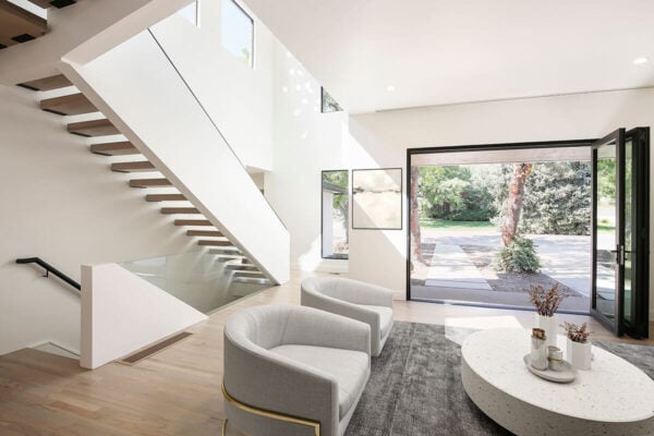 floating stairs and nano doors highlight this home by ONE Residential Builders Denver